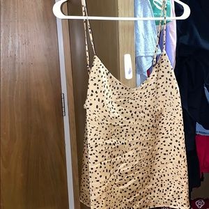 Leopard Satin Tank Top